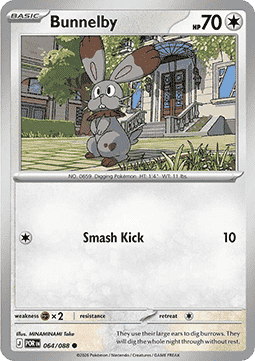 (064/088) Pokemon TCG Perfect Order Single: Bunnelby Common