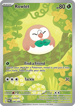 (090/088) Pokemon TCG Perfect Order Single: Rowlet Illustration Rare