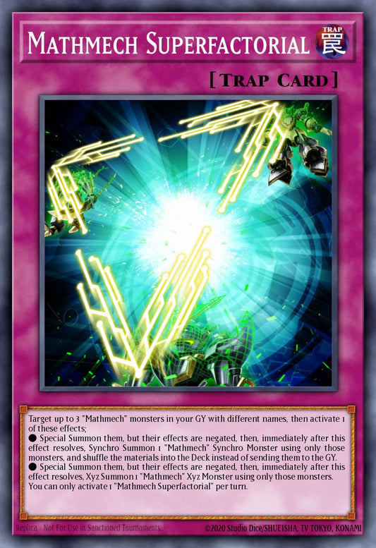 (287) YuGiOh TCG MP25: 2025 Mega-Pack Tin Single: Mathmech Superfactorial  Ultra Rare