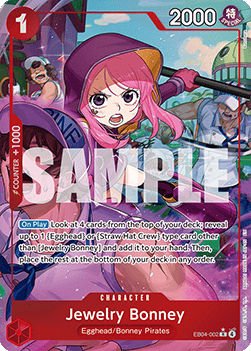 (EB04-002) One Piece TCG Adventure on Kami’s Island Single: Jewelry Bonney (EB04-002) (V.2) Alternate Art