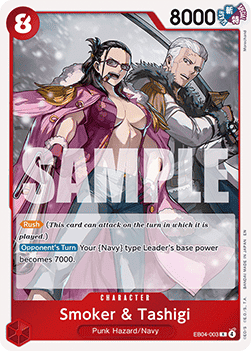 (EB04-003) One Piece TCG Adventure on Kami’s Island Single: Smoker & Tashigi (EB04-003) (V.1) Rare