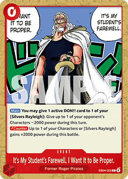 (EB04-009) One Piece TCG Adventure on Kami’s Island Single: It's My Student's Farewell. I Want It to Be Proper. (EB04-009) Common