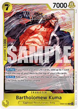 (EB04-054) One Piece TCG Adventure on Kami’s Island Single: Bartholomew Kuma (EB04-054) Rare
