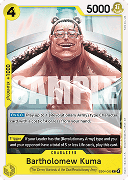 (EB04-055) One Piece TCG Adventure on Kami’s Island Single: Bartholomew Kuma (EB04-055) Common
