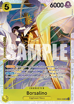 (EB04-058) One Piece TCG Adventure on Kami’s Island Single: Borsalino (EB04-058) (V.1) Super Rare