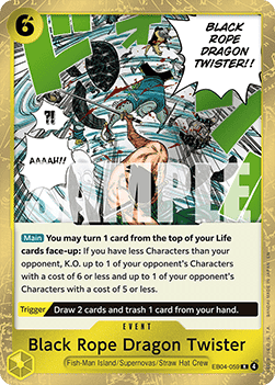 (EB04-059) One Piece TCG Adventure on Kami’s Island Single: Black Rope Dragon Twister (EB04-059) Rare