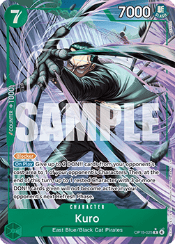 (025) One Piece TCG Adventure on Kami’s Island Single: Kuro (OP15-025) (V.2) Alternate Art
