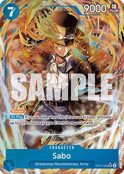 (046) One Piece TCG Adventure on Kami’s Island Single: Sabo (OP15-046) (V.2) Alternate Art