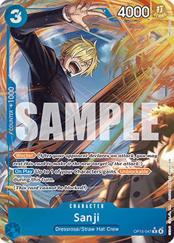 (047) One Piece TCG Adventure on Kami’s Island Single: Sanji (OP15-047) (V.2) Alternate Art