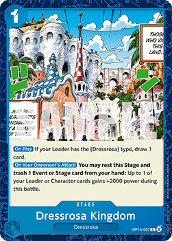 (057) One Piece TCG Adventure on Kami’s Island Single: Dressrosa Kingdom (OP15-057) Common