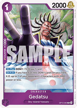 (063) One Piece TCG Adventure on Kami’s Island Single: Gedatsu (OP15-063) Rare
