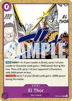 (075) One Piece TCG Adventure on Kami’s Island Single: El Thor (OP15-075) Uncommon