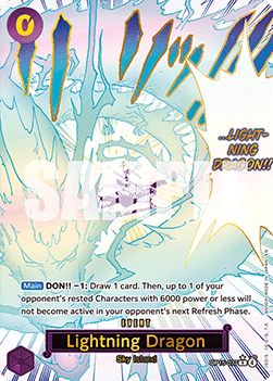 (077) One Piece TCG Adventure on Kami’s Island Single: Lightning Dragon (OP15-077) (V.2) Alternate Art