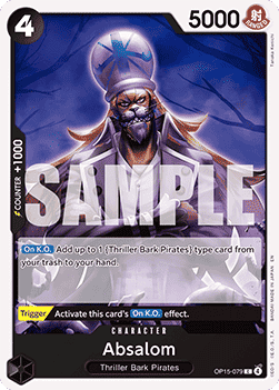 (079) One Piece TCG Adventure on Kami’s Island Single: Absalom (OP15-079) Common