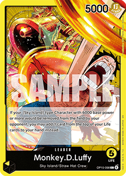 (098) One Piece TCG Adventure on Kami’s Island Single: Monkey.D.Luffy (OP15-098) (V.1) Leader