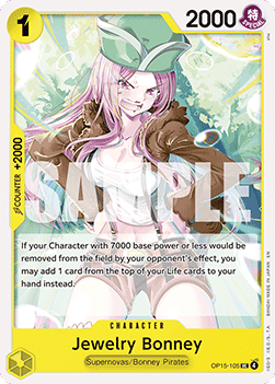 (105) One Piece TCG Adventure on Kami’s Island Single: Jewelry Bonney (OP15-105) Uncommon