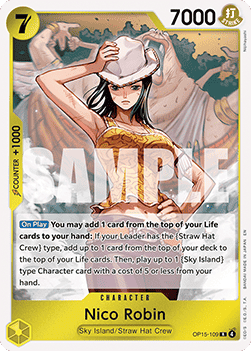 (109) One Piece TCG Adventure on Kami’s Island Single: Nico Robin (OP15-109) (V.1) Rare