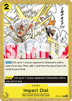 (115) One Piece TCG Adventure on Kami’s Island Single: Impact Dial (OP15-115) Common