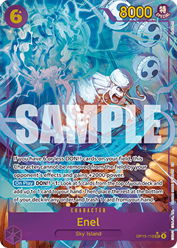 (118) One Piece TCG Adventure on Kami’s Island Single: Enel (OP15-118) (V.2) Alternate Art