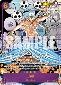 (118) One Piece TCG Adventure on Kami’s Island Single: Enel (OP15-118) (V.3) Manga Rare