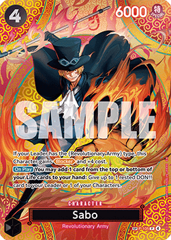 (P-105) One Piece TCG Adventure on Kami’s Island Single: Sabo (P-105) Special Rare