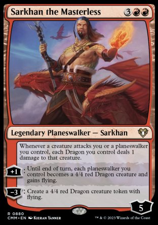 (880) Magic The Gathering Commander Masters: Extras Single: Sarkhan the Masterless Rare