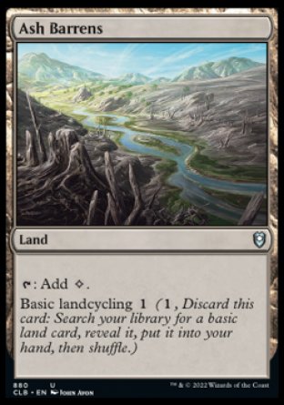 (880) Magic The Gathering Commander Legends: Battle for Baldur's Gate: Extras Single: Ash Barrens Uncommon