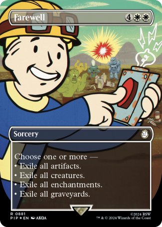 (881) Magic The Gathering Universes Beyond: Fallout: Extras Single: Farewell (V.2) Rare