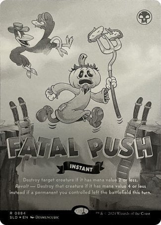(884) Magic The Gathering Secret Lair Drop Series Single: Fatal Push (V.2) Holo Rare