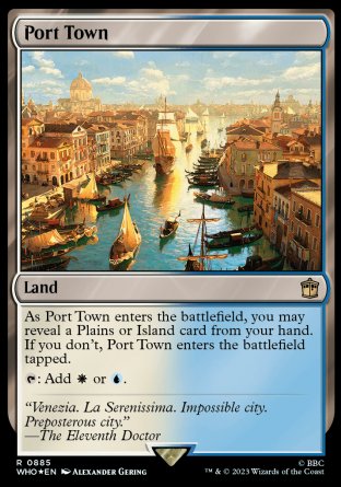 (885) Magic The Gathering Universes Beyond: Doctor Who: Extras Single: Port Town (V.2) Holo Rare