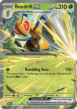 (003/086) Pokemon TCG Chaos Rising Single: Beedrill ex Double Rare