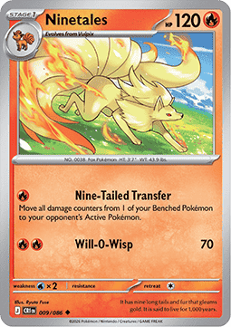 (009/086) Pokemon TCG Chaos Rising Single: Ninetales Uncommon