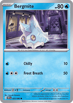 (023/086) Pokemon TCG Chaos Rising Single: Bergmite Common