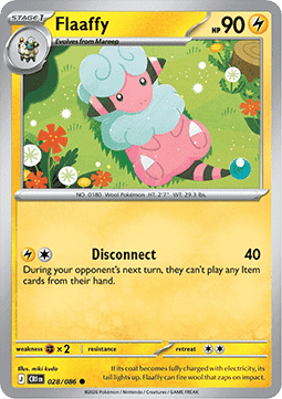 (028/086) Pokemon TCG Chaos Rising Single: Flaaffy Common
