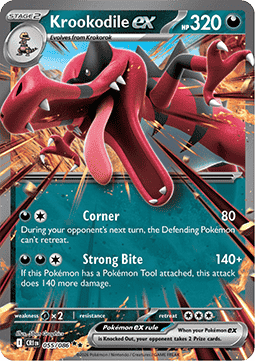 (055/086) Pokemon TCG Chaos Rising Single: Krookodile ex Double Rare