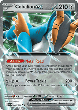 (064/086) Pokemon TCG Chaos Rising Single: Cobalion ex Double Rare