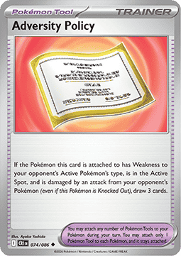 (074/086) Pokemon TCG Chaos Rising Single: Adversity Policy Uncommon