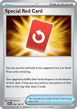 (082/086) Pokemon TCG Chaos Rising Single: Special Red Card Reverse Holo Uncommon