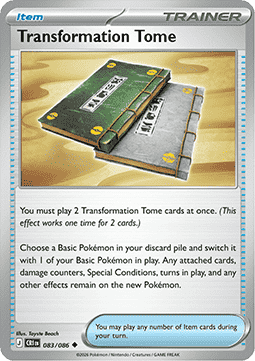(083/086) Pokemon TCG Chaos Rising Single: Transformation Tome Uncommon