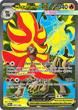 (099/086) Pokemon TCG Chaos Rising Single: Mega Pyroar ex Ultra Rare