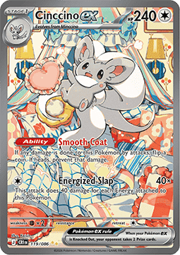 (119/086) Pokemon TCG Chaos Rising Single: Cinccino ex Special Illustration Rare