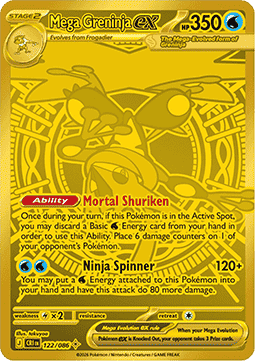 (122/086) Pokemon TCG Chaos Rising Single: Mega Greninja ex Secret Rare