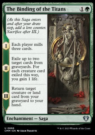 (886) Magic The Gathering Commander Masters: Extras Single: The Binding of the Titans Uncommon