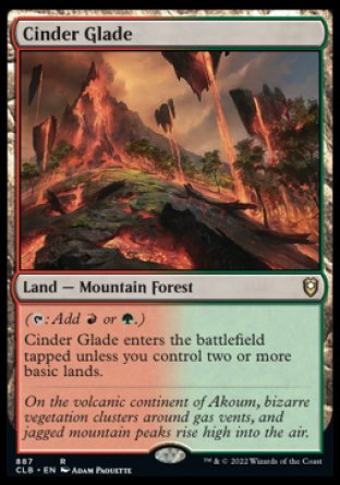 (887) Magic The Gathering Commander Legends: Battle for Baldur's Gate: Extras Single: Cinder Glade Rare