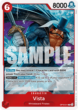 (011) One Piece TCG OP16: The Time of Battle Single: Vista (OP16-011) (V.1) Rare