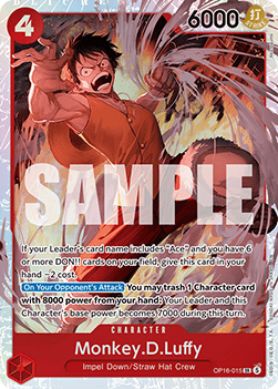 (015) One Piece TCG OP16: The Time of Battle Single: Monkey.D.Luffy (OP16-015) (V.1) Super Rare