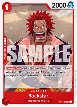 (018) One Piece TCG OP16: The Time of Battle Single: Rockstar (OP16-018) Common