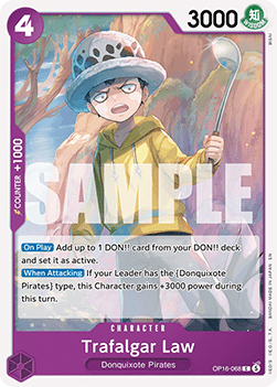 (068) One Piece TCG OP16: The Time of Battle Single: Trafalgar Law (OP16-068) Common