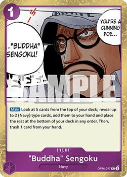 (077) One Piece TCG OP16: The Time of Battle Single: Buddha Sengoku (OP16-077) Rare