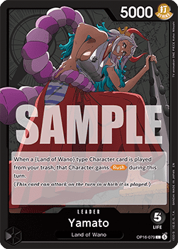 (079) One Piece TCG OP16: The Time of Battle Single: Yamato (OP16-079) (V.1) Leader